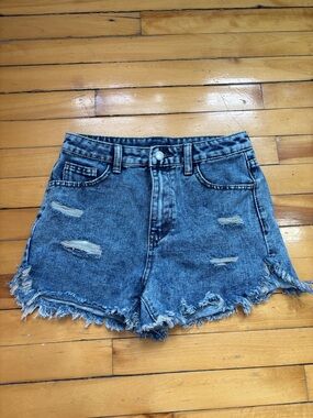 🎉4/30$🎉SHEIN 14Y Blue Distressed Frayed Denim Shorts for Kids